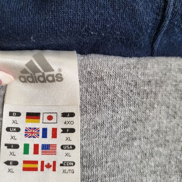 Vintage Adidas Padded Reversible Hood Jacket Size XL Blue Gray - Picture 14 of 14